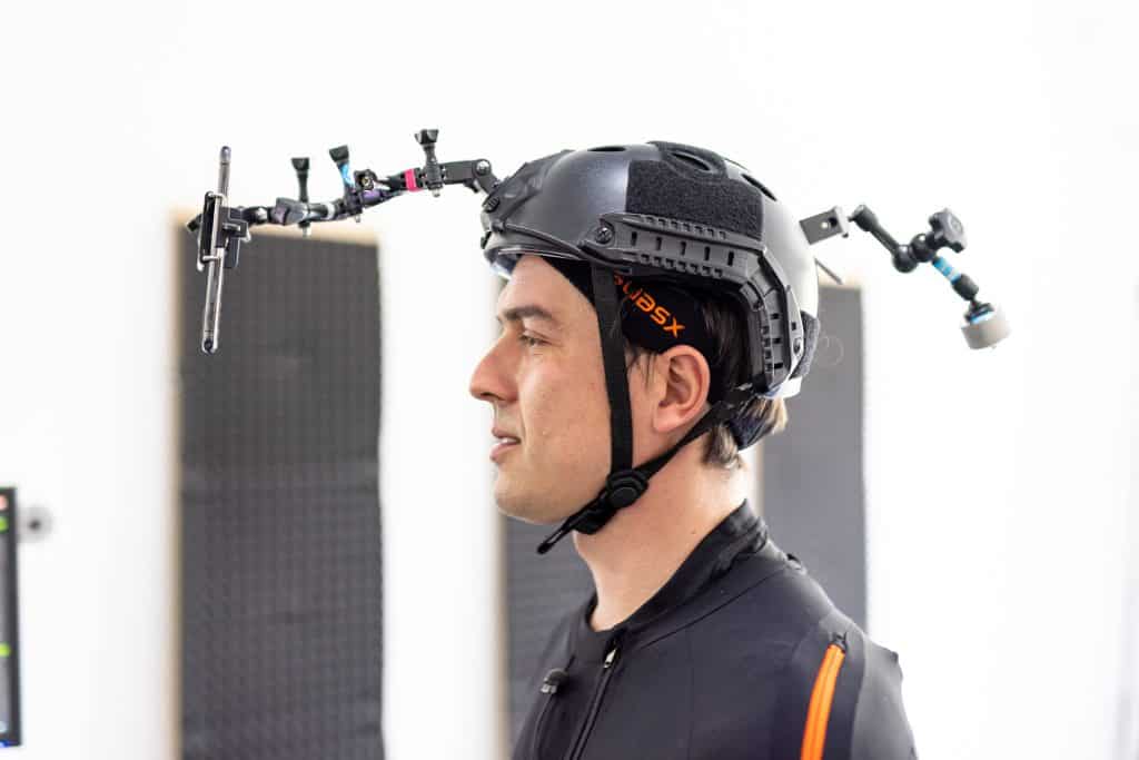 Mocap System von Xsense Studio Aufnahme Tracken menschlicher Bewegungen zur 3D Animation am Computer