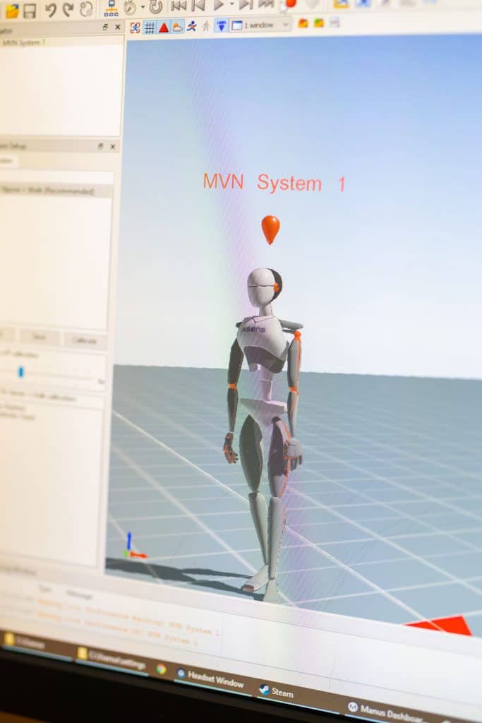 Mocap System von Xsense in der Anwendung 3D Animation am Computer