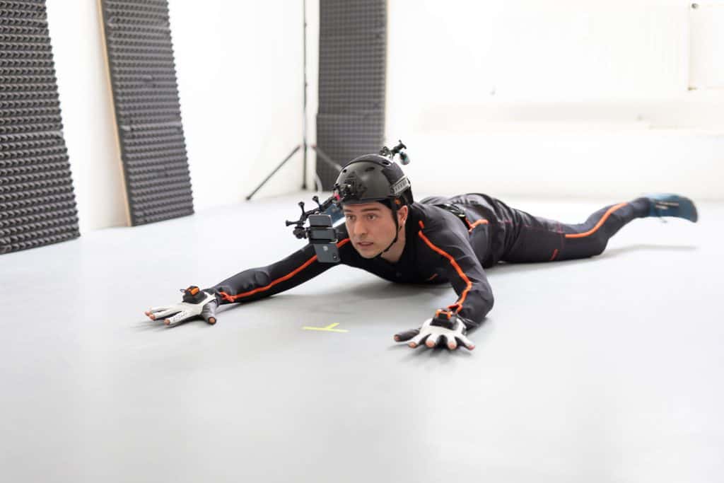 Mocap System von Xsense Studio Aufnahme Tracken menschlicher Bewegungen zur 3D Animation am Computer
