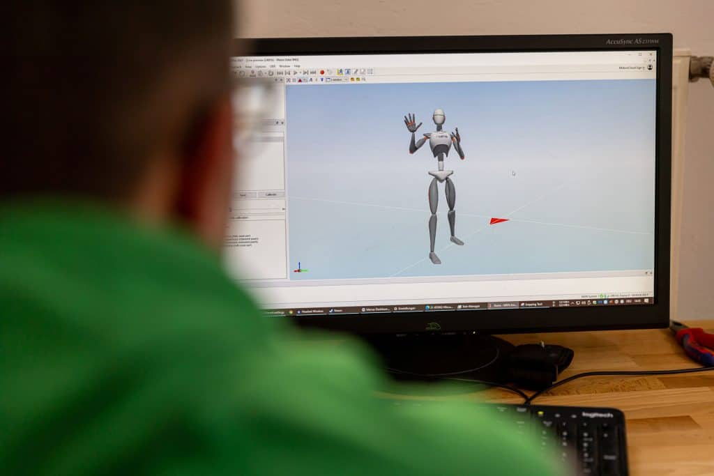Mocap System von Xsense in der Anwendung 3D Animation am Computer